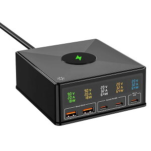 USB[d v180W PD[duLCDfBXvC/pd65W}[d/2m[gPC[dvPD 3.0APPSAQC4+Ή 5|[g USB-C*3&USB-A*2 PSEF؍ς Macbook Pro/iPhone 16/15/1