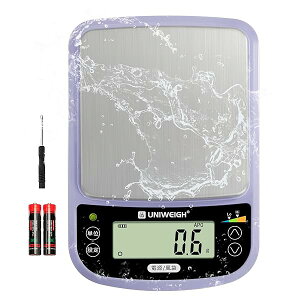 【防水設計】キッチンスケール 防水 洗える 0.1g単位 5kgまで測定可能 mlモード付き 計量器 精密はかり薄型 計量器として最適 防水機能付き 高級な外観 風袋引付き デジタル スケール 測り