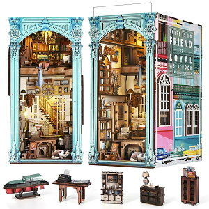 DIY ubNkbNLbg h[nEXLbg3D~j`AnEXLbg BookNook EbhNtgubNGh LEDt eB[GCW[Ƒl v[gɍœK (w~OEFCEn
