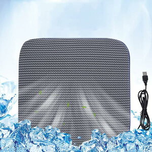 「45×45cm・4個強力ファン」 クールシートカバー クールマット シートクッション クール座席 ズボンの股と座布団 快速冷却 USB給電 取付簡単 メッシュ仕様 超通気 DC12V オフィス 椅子自宅用