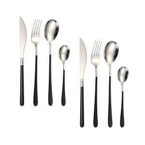 �J�g�����[�Z�b�g �i�C�t �t�H�[�N �X�v�[�� �Z�b�g 8�{ 2�l�p 18-8�X�e�����X �p���ڂ̂Ȃ���̌^ �������� ���i�g�� �H��􂢋@�g�p�� (�V���o�[/�u���b�N)