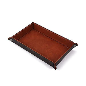 【送料無料】レザートレイ 小物入れ アクセサリートレイ 小物トレー 折り畳み式 こものいれ ボックス 腕時計 鍵 スマホ メガネ アクセサリー リモコン 収納ボックス おしゃれ 携帯便利 Mサ