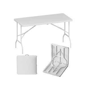【送料無料】折り畳みテーブル 折りたたみテーブル アウトドア 作業テーブル 加強版 三角支点 耐荷重200kg 大きい 軽量 持ち運び 室内 屋外 ピクニック キャンプ (ホワイト-150)