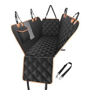 【送料無料】ペット用 ドライブシート 軽自動車用 コンパクトカー用 車ペットシート 後部座席 可視メッシュ窓 飛び出し防止リード付き 汚れ防止 防水 耐摩 滑り止め 簡単取り付け 折り畳み