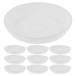 【送料無料】植木鉢 受け皿 10個 円形 白 プラスチック 多肉植物 ドリップ トレイ 鉢植え 小さい プランター 植物ポット 屋外 屋内
