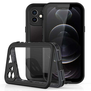 �y���������z�h���P�[�X iPhone 12 mini �P�[�X ���S�h�� �ϏՌ� �h�� �h�o �����^ �y�� IP68�ČR�K�i ����QI�[�d�Ή� 360°�S�ʕی� �N���A ���� �ی�^�b�`�p�l���X�N���[���t�� ����֗� �E����