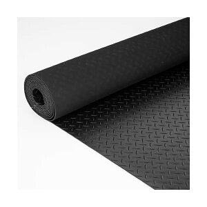 【送料無料】ガレージマット ガレージフロアマット 長さ5 m 幅1m ゴムシート 滑り止め構造 絶縁 駐車場 倉庫 地下室 キッチン 軽トラックガレージに適用 黒