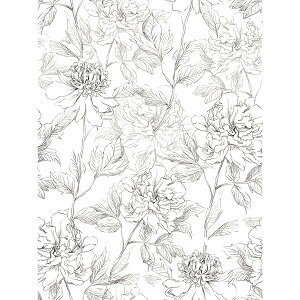 【送料無料】壁紙シール 花柄 剥がせる壁紙 防水 リメイクシート 草木柄 DIYシール PVC ウォールステッカー 10m のり付き 和風