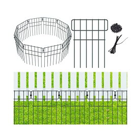 【送料無料】ガーデンフェンス 10枚セット 42*33cm 動物バリアフェンス アイアン フェンス 連結可能 犬 仕切り 花壇 庭
