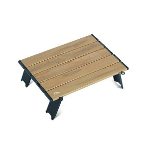 【送料無料】【(アィクライム)】キャンプ小型ローテーブル アルミロールテーブル ★ロール天板最新デザイン 耐久性強化 展開41X29X12.5cm(Sサイズ) 0.66kg超軽量 折りたたみ コンパクト 携帯