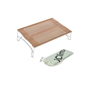 【送料無料】【(アィクライム)】キャンプアルミローテーブル ★400g超軽量 天板中空デザイン IGT兼用可能 ★耐熱 防水 防錆 ★ステンレス鋼フレーム 安定 耐荷重15kg ★折りたたみ コンパク