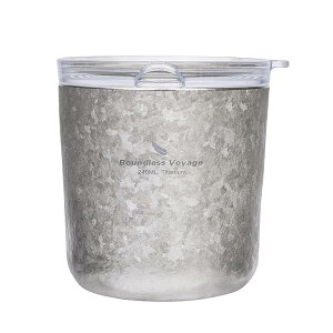 【送料無料】チタンダブルウォールマグ タンブラー 蓋付き 240ml コーヒーカップ コップ 軽量 二重構造 耐熱 マグカップ アウトドア キャンプ用品 Ti3238D