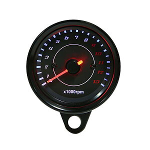 【送料無料】ユニバーサルオートバイ電子タコメーター LED バックライト付き