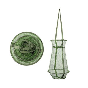 【送料無料】釣り網 魚捕り網かご 仕掛け付き ネットケージ 折りたたみ 55cm 魚籠 魚バスケット 釣りネット 折り畳み網 フローティング フィッシュバスケット 釣具 釣り用品