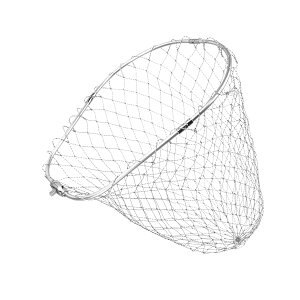 【送料無料】大型たも網 玉網 ランディングネット 釣り ナイロン タモ網 折りたたみ玉枠 アルミオーバルフレーム フィッシング網 替え網 磯替網 軽量 頑丈 耐食性 淡水/海水両用 (L-60CM)