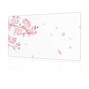 【送料無料】和風 桜 マウスパッド 大型 ゲーミング 水彩画 花びら 舞う サクラ マウスマット デスクマット 特大 おおきい キーボードパッド ゴム底 エレコム 光学式 マウス対応 滑り止め 耐