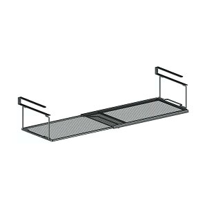【送料無料】吊り下げ収納 伸縮式 吊り下げ棚 吊り戸棚下ラック 棚下収納 吊り戸棚収納 吊り戸棚バスケット 戸棚した収納ラック 吊り下げ キッチン下収納 折り畳み式 (ブラック, 1個入)