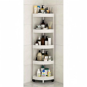 【送料無料】バスルーム 浴室用ラック コーナー ラック お風呂 ラック 洗面所 収納ラック 3〜5段のシャンプーラック バスラック 水切り 浴室収納 台所 収納 調味料収納 バスルーム整理 (ホワ