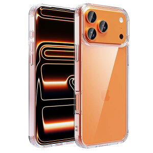 【送料無料】iPhone 17 Pro Max 用 ケース クリア カメラ保護 耐衝撃 エアガードコーナー 薄型 軽量 耐久性 黄変防止 滑り止め 3倍米軍MIL規格 アイフォン17 Pro Max対応(6.9インチ)スマホカバー (ク