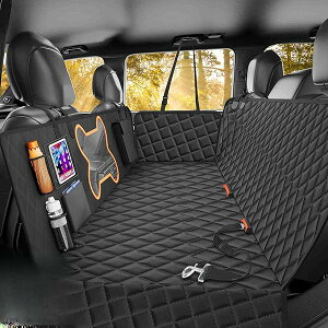 【送料無料】ペット用ドライブシート 犬用 車シート カバー 防水 汚れ防止 耐摩 滑り止め 折り畳み式 後部座席 可視メッシュ窓 安全ベルト付き 水洗い可能 取り付け簡単 カー用品 犬猫用 旅