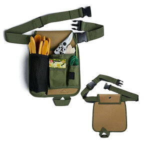 【送料無料】ハンディ ガーデン ツール 、ガーデニングポーチ 剪定鋏ポーチ 剪定複数のポケット付き 調節可能なキャンバス ウエスト ツール ストレージ ツール ウエスト ポーチ ガーデニン