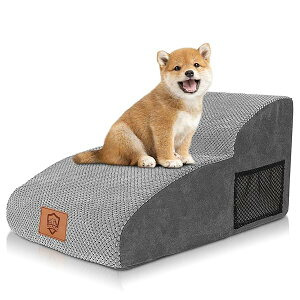 【送料無料】ZNM 犬 階段 ステップ ドッグステップ ペットステップ 2段 犬用踏み台 スロープ 滑り止め 高密度スポンジ安定性よい 取り外し可能カバー 洗濯便利 耐荷重22KG 小型犬 老犬介護 ケ