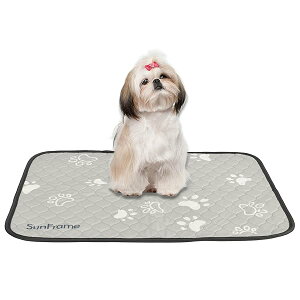 【送料無料】洗える ペットシーツ 犬 滑り止め 猫用 ペット トイレマット 防水 吸水 おしっこマット 洗濯機で丸洗い 厚型 かわいい 45x60cm 2枚 グレー