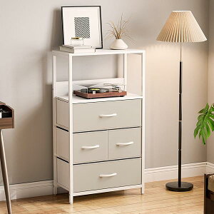 【送料無料】チェスト 棚付き 収納チェスト タンス キャビネット引き出し 洋服収納 箪笥リビング収納 布製引き出し 寝室収納ケース 衣類収納 軽量 コンパクト 省スペース 薄型 スリム 木製