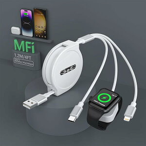 yzy2025VŁz[dP[u 3in1 莮 iPhone AbvEHb` [d 3A}[d USB Type C P[u AbvEHb` [d iPhone/iPad/Apple Watch Series 10/9/