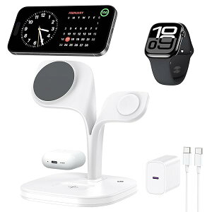 yz3in1 CX[d Magsafe KFؕi 15W}[ d [dX^h AbvEHb`[ d u[ d }OZ[t[ d [ȒPX^h iPhone/Watch/AirpodsɑΉ PSEZp