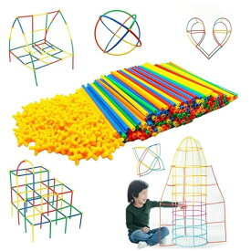 【送料無料】【プロ推薦・人気保育誌掲載】チューブブロック 400ピース｜モンテッソーリ式 知育玩具｜子ども家庭庁管轄施設導入｜室内遊び おもちゃ｜小学生 女の子 男の子 ギフト プレゼント｜子どもたちの建築アイデアを育む