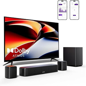 yzDolby Atmos TEho[ 5.1ch 280W TuE[t@[/TEhXs[J[t APP Bluetooth 5.3 z[VA^[ HDMI(eARC)/OPT/AUX/BTΉ {戵t Aura