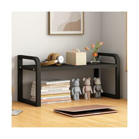 【送料無料】卓 上 ラ ッ ク 机上棚 デスク 幅 棚 メタル 棚 机上棚 机上本棚 デスク上置き棚 収納 組み立て簡単 机上整理 大容量 おしゃれ キッチン 寝室 洗面所 事務用 (全ブラック,1段-幅30cm)