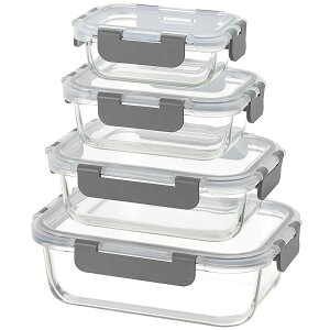 �y���������z�ϔM�K���X �ۑ��e�� 4�Z�b�g �K���X���e�� �d�q�����W �I�[�u�� �H��@��