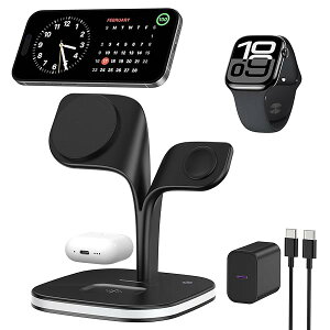 �y���������z3in1 ���C�����X�[�d�� Magsafe ���K�F�ؕi �ő�15W�}���[ �d �[�d�X�^���h �A�b�v