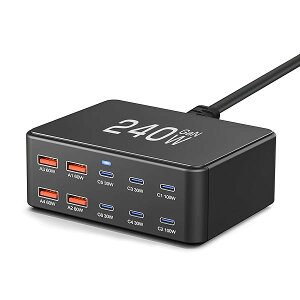 yzUSB[d v240W PD[dyP|[g100W/PD 3.0/10|[gځz^Cv-C*6&USB-A*4 USB
