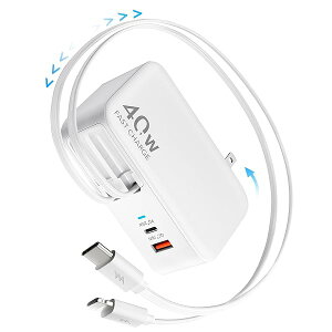 �y���������z4in1 ������莮�[�d�� �i�f���A��USB�|�[�g+ ���C�g�j���O/Type-C�P�[�u�������j