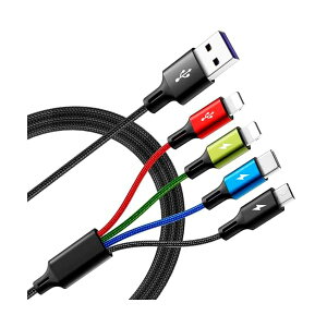 �y���������z�}���`�[�d�P�[�u��[1.8M,2�{�Z�b�g]4in1 �g�я[�d�P�[�u�� 3.5A�}�������ϋv 4�䓯