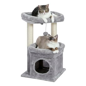 【送料無料】キャットタワー ミニ 猫タワー 小型 低い 小さめ 据え置き 人気 爪とぎポール