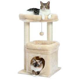 【送料無料】キャットタワー ミニ 猫タワー 小型 低い 小さめ 据え置き 人気 爪とぎポール