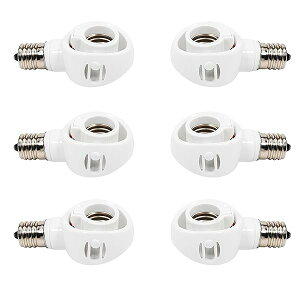 �y���������z-E17 LED�d����p-�����ϊ��A�_�v�^�[ �d�� �\�P�b�g-�ȒP��t -AC 100V-�z���C�g6��