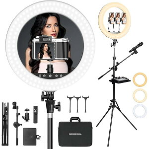 �y���������z18�C���`LED �����O���C�g, ���D���C�g55W 3000K-6000K �����\,3�̃J�����ʒu/3�F