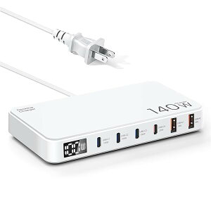 �y���������z140W USB�[�d�� Type-c 6�|�[�g �}���[�d��y�P�|�[�g100W USB-C*3�{20W USB-C*1+USB-A*2�APPS&