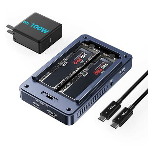 �y���������z40Gbps M.2 NVMe SSD �O�t���P�[�X ��p�t�@������ Thunderbolt4/3 & USB4.0���S�Ή� �f���A