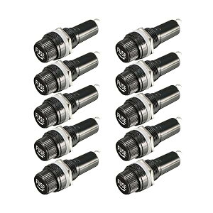 �y���������z10 �� 5 × 20mm �q���[�Y �z���_�[ AC 10A 250V �u���b�N �X�N�����[ �L���b�v �q���[