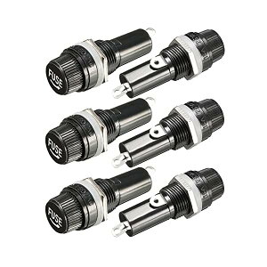 �y���������z6�� 6 × 30mm �q���[�Y �z���_�[ AC 10A 250V �u���b�N �X�N�����[ �L���b�v �q���[�Y