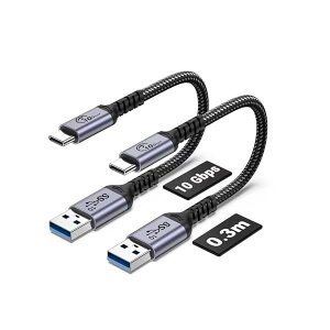 �y���������z30 cm�A���h���C�hAuto USB C�P�[�u��10 Gbps 2�{�A USB C 3.1 Gen 2�P�[�u��3 A�}���[�d��