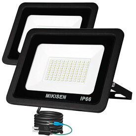 【送料無料】led 投光器 作業灯 看板灯 80w 昼光色 10000LM 6500K 1000w相当 1.8コード IP66防水 アース