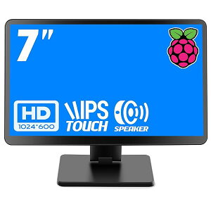 �y���������zRaspberry Pi�p���j�^�[ 7�C���` �P�[�X�t�� IPS�p�l�� 1024X600 �^�b�`���j�^�[ 178°