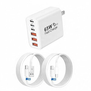 �y���������ziPhone �^�C�vc �[�d�� USB Type-C �[�d�� ���v PD65W �}���[�d GaNIII�Z�p�Ή� USB-A & Type-